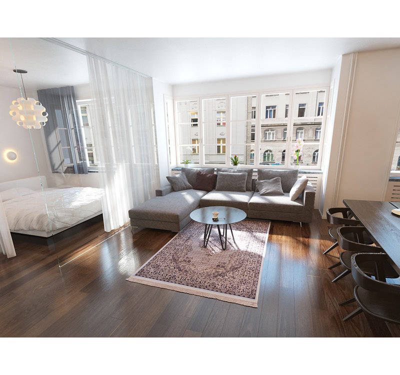 Layton Oriental Indoor Rug, Round 6'