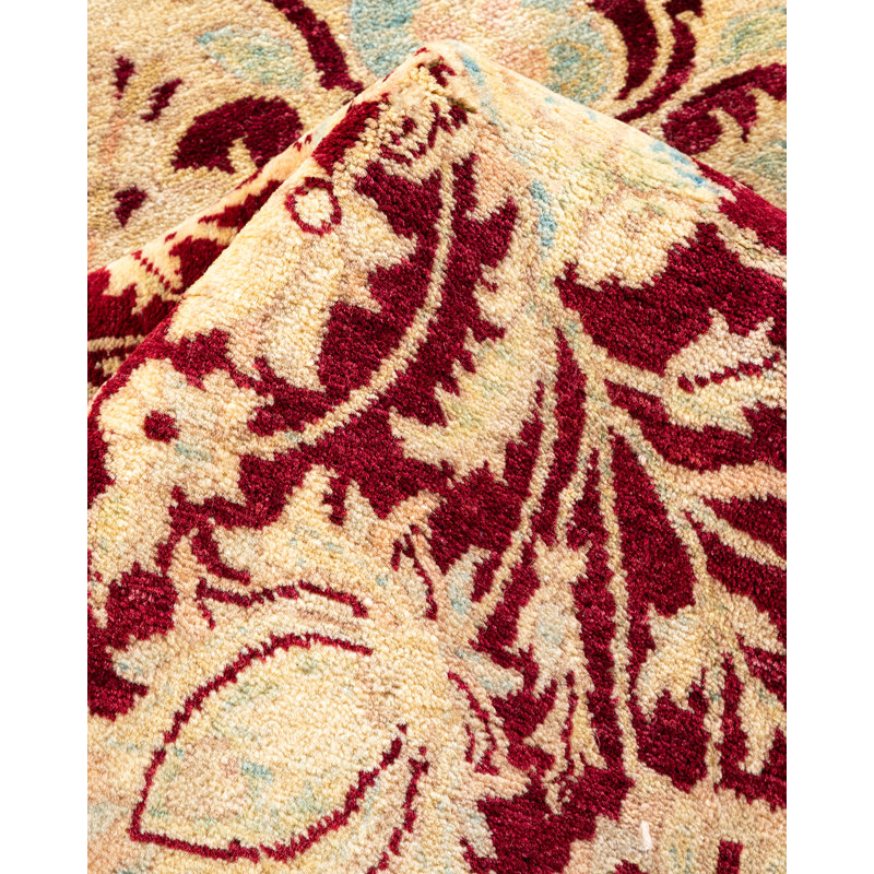 Tapis sable noué à la main de conception unique 8 pi 2 po x 10 pi Keenan