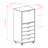 19.21'' Wide 5 -Drawer Mobile File Cabinet-1850633089
