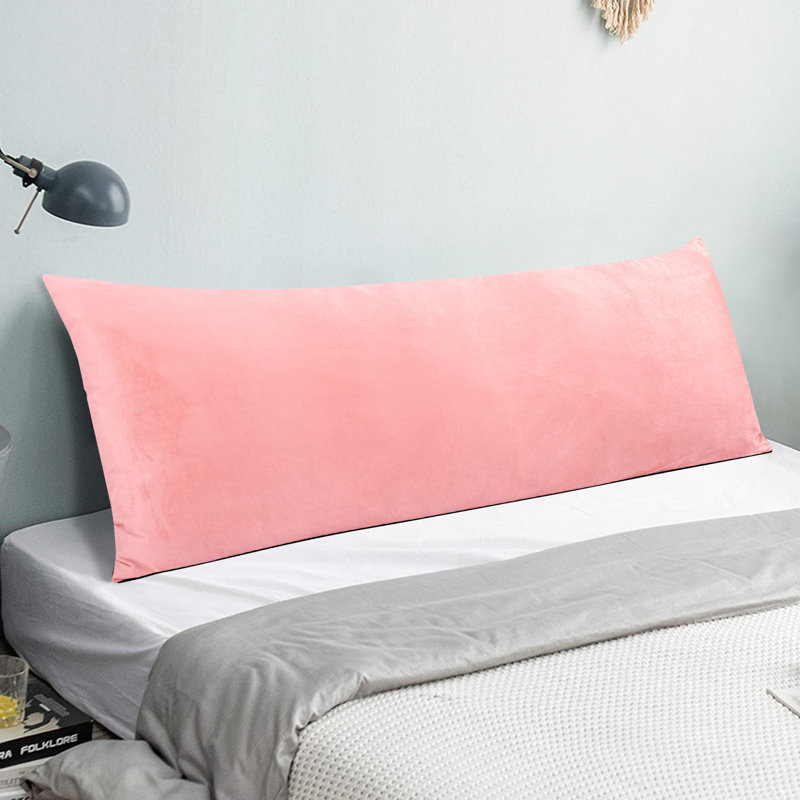 Velvet Zipper Body Pillowcase, Pink