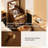 Mid‑Century Modern Solid Wood Flip‑Top Vanity Table with Vanity Stool