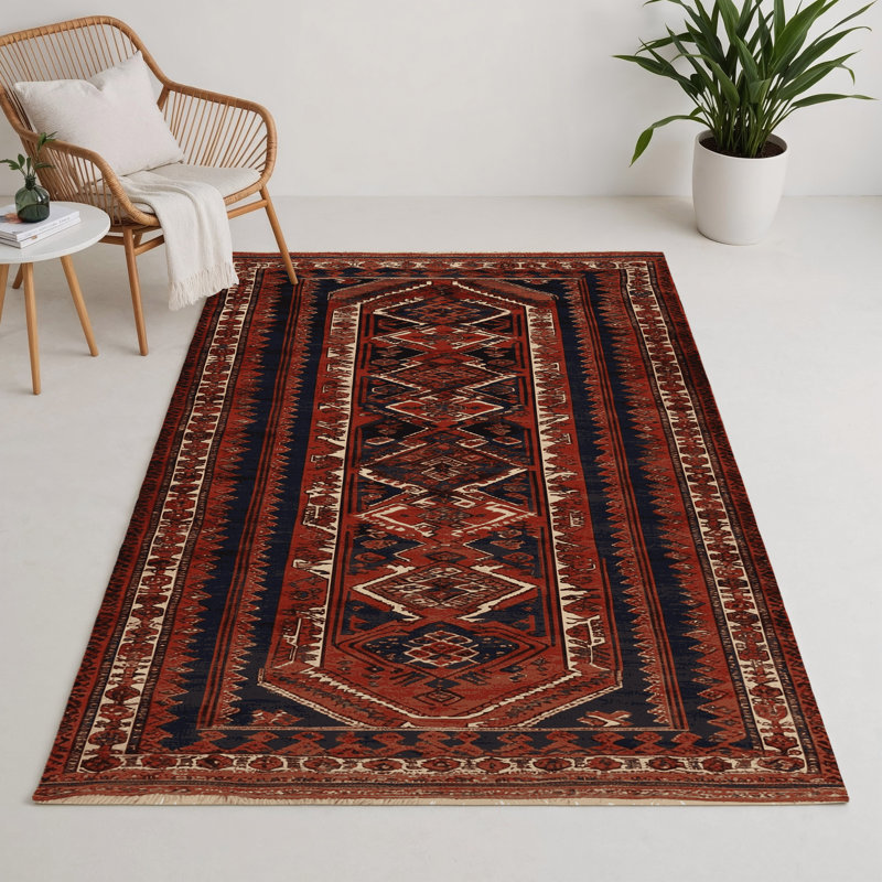 Turkish Brown Indoor and Outdoor Area Rug, Rectangle 5' x 7'