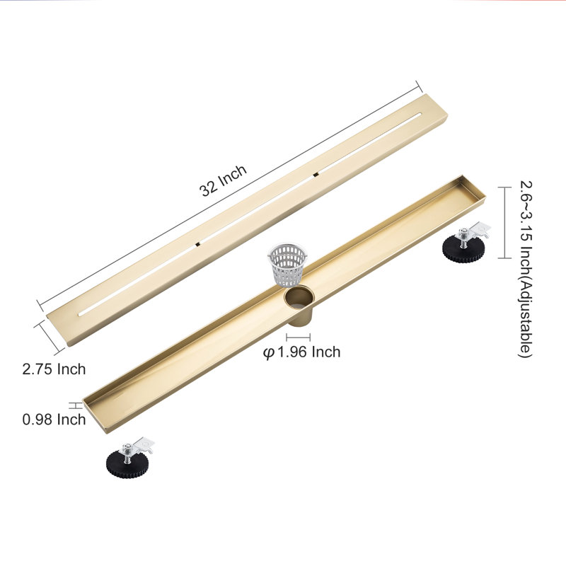 32'' W Linear Grid, Gold