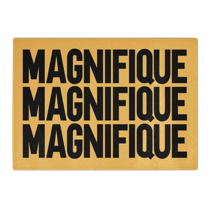 Magnifique Typography Chopping Board, 28.5cm W x 39cm L
