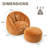 Set of 2 Oversized Compression Plush Microfiber Soft Shell Bean Bag Chair with Ottoman-1981373934