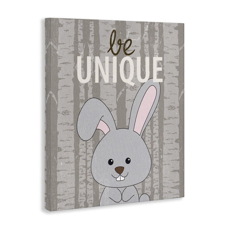 Be Be Woodland Bunny Canvas, conception de Kim Allen, H 40 po x l 30 po