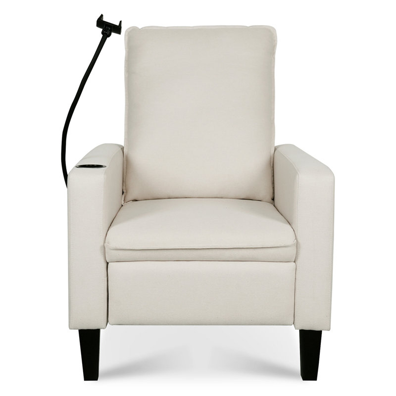 Recliner Chairs For Adults, Adjustable Recliner Sofa With Mobile Phone Holder & Cup Holder, Modern Reclining Chairs Fabric Push Back Recliner Chairs For Living Room, Bedroom