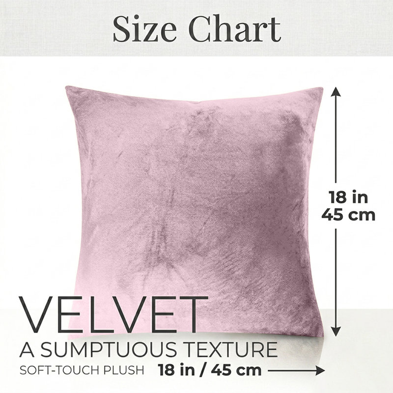 Plain Velvet Cushion Cover-(Pack of 4), Pink