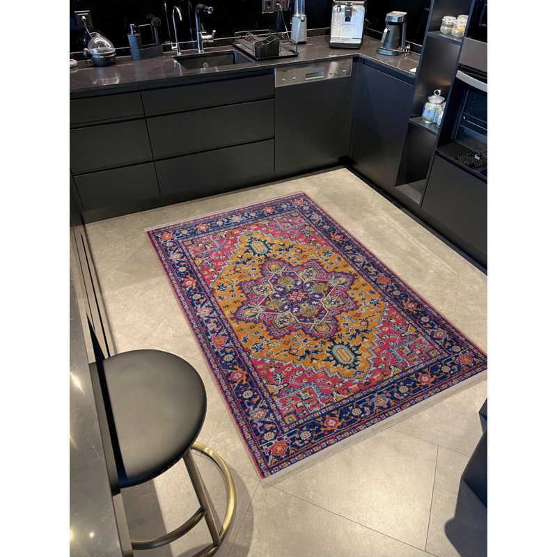 Tapis rectangulaire Vittorina, Tapis de couloir 4 pi x 8 pi 3 po