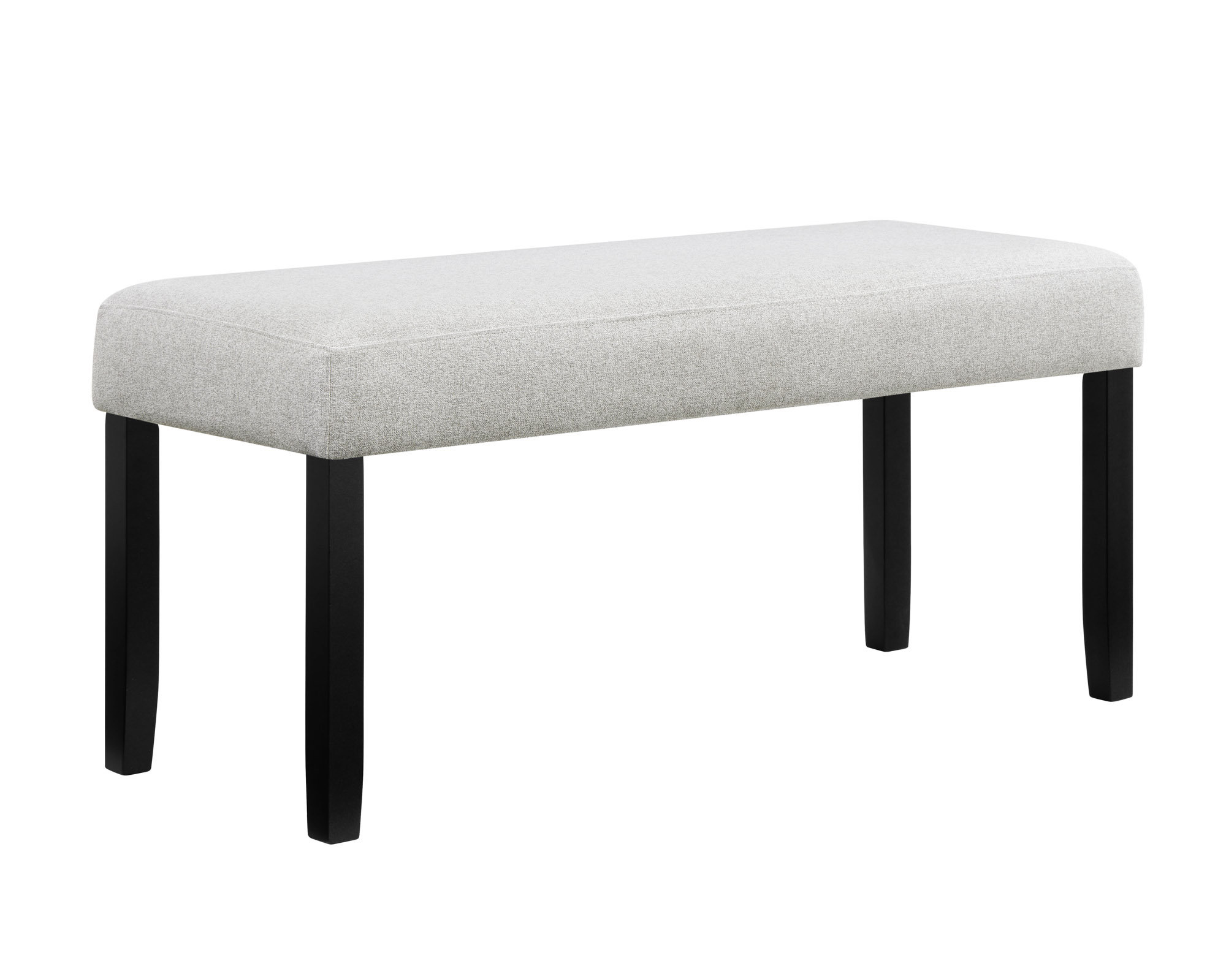 Latitude Run® 1Pc Light Gray Upholstered Bench Soft Neutral Tone Dark ...