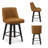 Hokku Designs & Makiba 360° Swivel Counter Height Bar Stool - CertiPUR-US Foam, Solid Wood Frame, Linen Upholstery-718174143-717743517