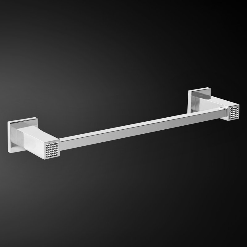 Swarovski Skip Diamond Towel Bar, Polished Chrome