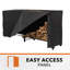 Housse pour support à bûches Monterey de Modern Modern, l 96 po x l 24 po x H 42 po, noir-1225278050