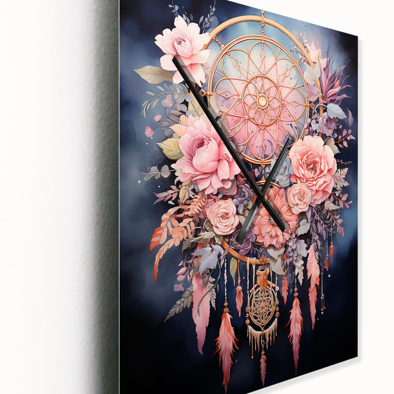 Horloge murale rose Dreamccher Dusks Embrace, H 32 po x l 24 po x P 1 po