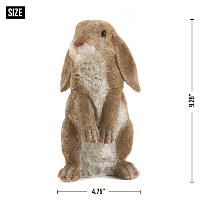 STATUE DE JARDIN LAPIN CURIEUX