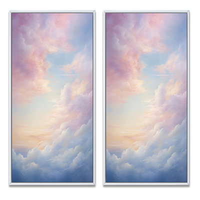 «Pink Sky Photo Celestial Reflections», 2 pièces
