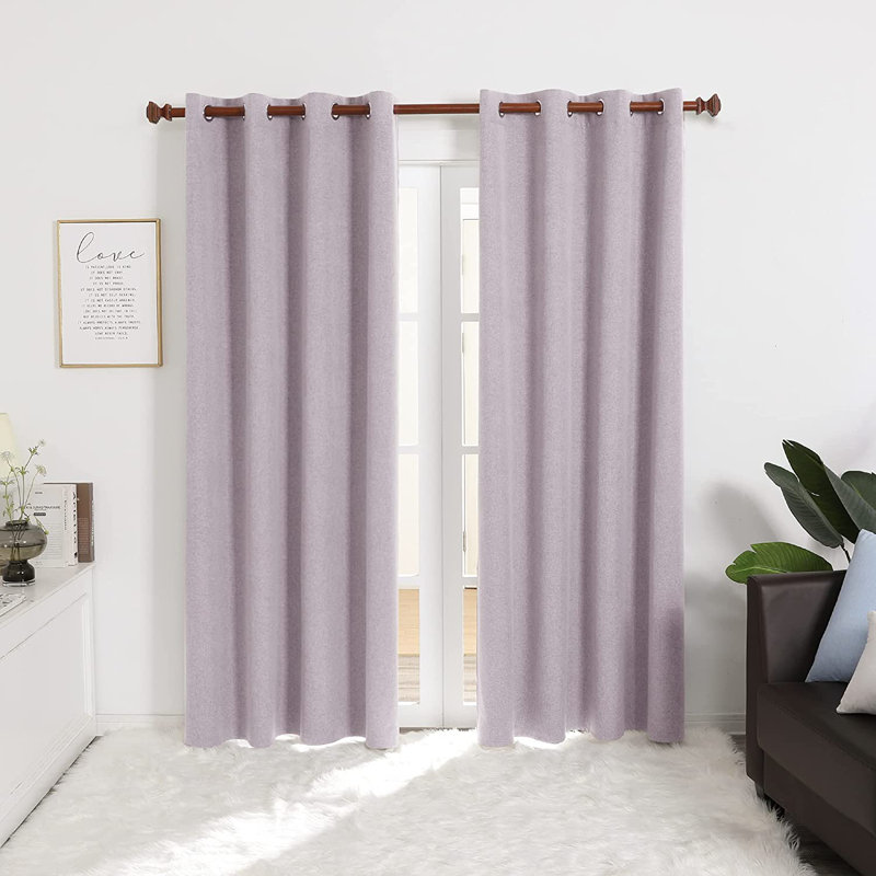 Dearis Blackout Eyelet Curtain Pair, Width 132 x Drop 138 cm, Dark Blue