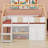 Low Loft Bed Frame with Staircase Entry, Storage Shelving, Cabinets & LED Lighting-1658017256