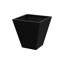Pot à fleurs conique en métal noir-1642836563