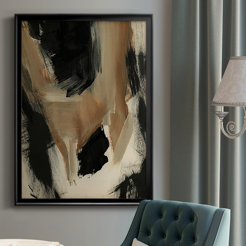 Baked Paintstrokes II - impression d'un seul cadre photo, Noir, H 42,5 po x l 30,5 po x P 1 po