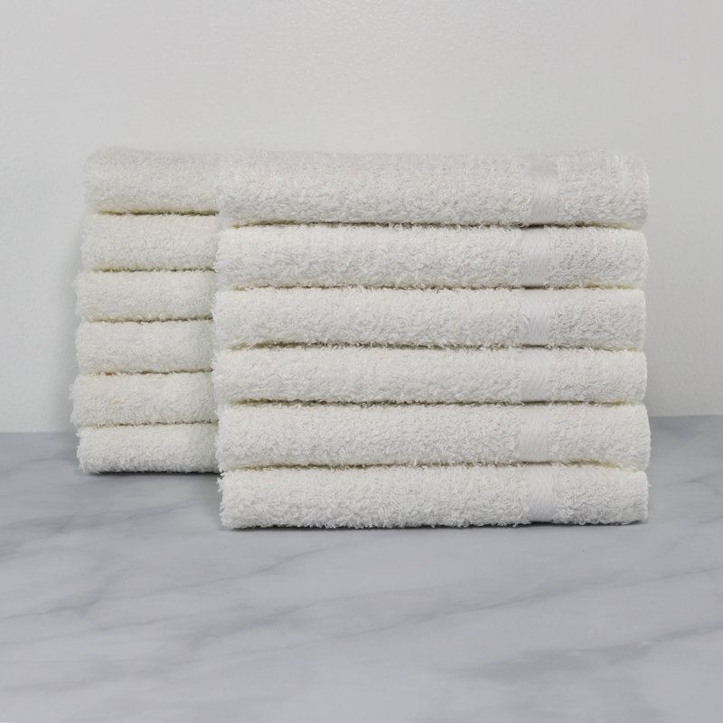 Crown Touch Midweight Washcloth, White