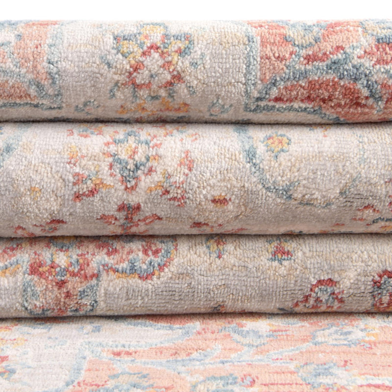 Alize Oriental Red/Ivory/Light Blue Area Rug, Rectangle 2' x 3'1"