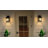 2 Pack Outdoor Wall Lantern Sconce With Clear Seeded Glass 