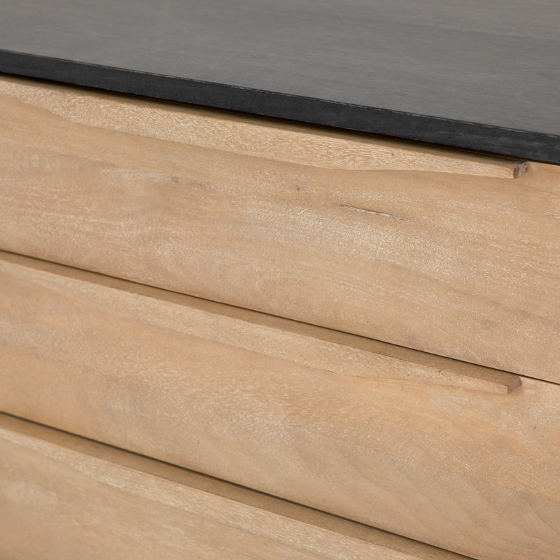 Sydney 3 - Drawer Dresser, Black/Natural