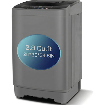 Laveuse portative à grande capacité de 17,8 lb avec 2,3 pieds cubes avec 8 programmes 3 temps d'eau 3 niveaux d'eau