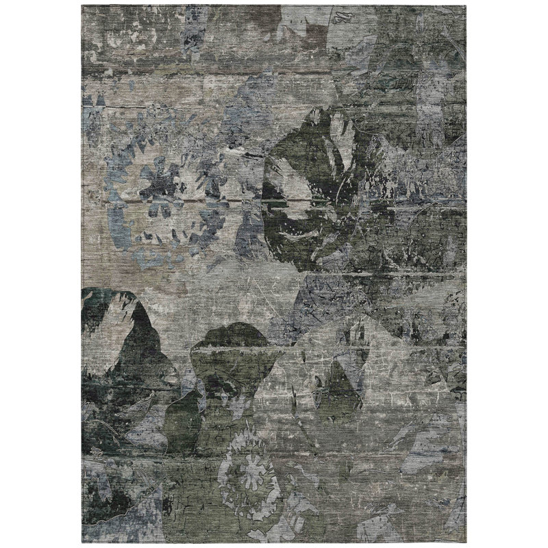 Fordingbridge Washable Abstract Indoor / Outdoor Rug, Rectangle 8' x 10'