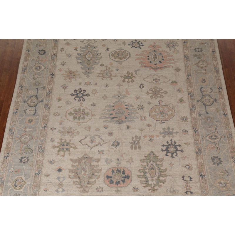 Vegetable Dye Oushak Turkish Area Rug 8