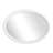  Bali White Ribbed Oval Mirror