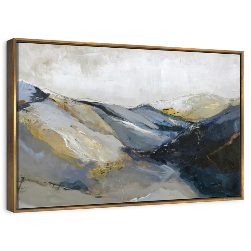 Out Line II, Floating Frame Gold, 37" X 25"