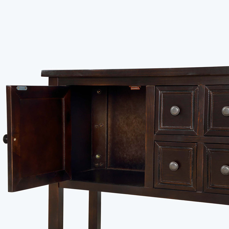 Cambridge Series Buffet Sideboard Console Table with Bottom Shelf, Espresso