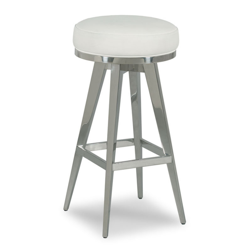 Tabouret de comptoir Capri, Argent argent, Tabouret de comptoir (siège d'une hauteur de 24 p