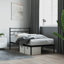 vidaXL Metal Bed Frame with Headboard White-121935860-121935858