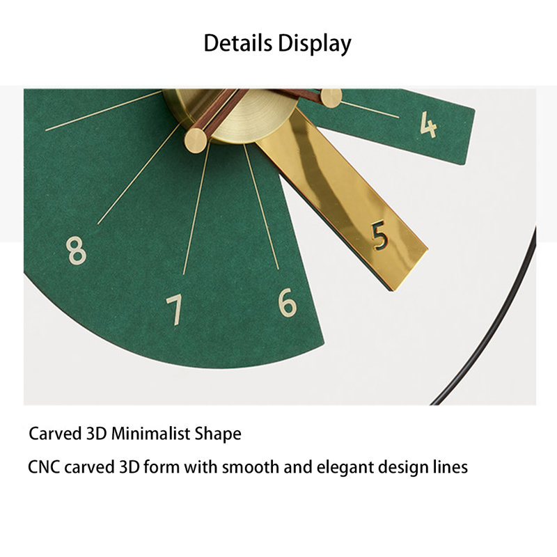 Green Round Wall Clock, Green