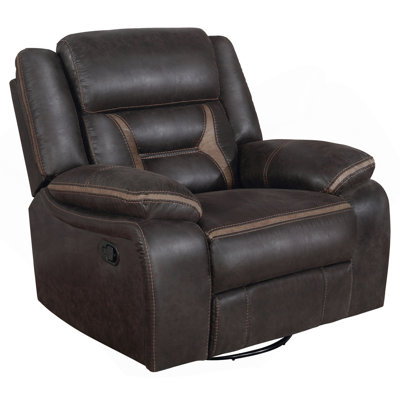 Fauteuil inclinable pivotant avec accoudoirs coussinés Brazelton