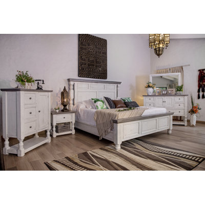 Stone Solid Wood Standard Bed