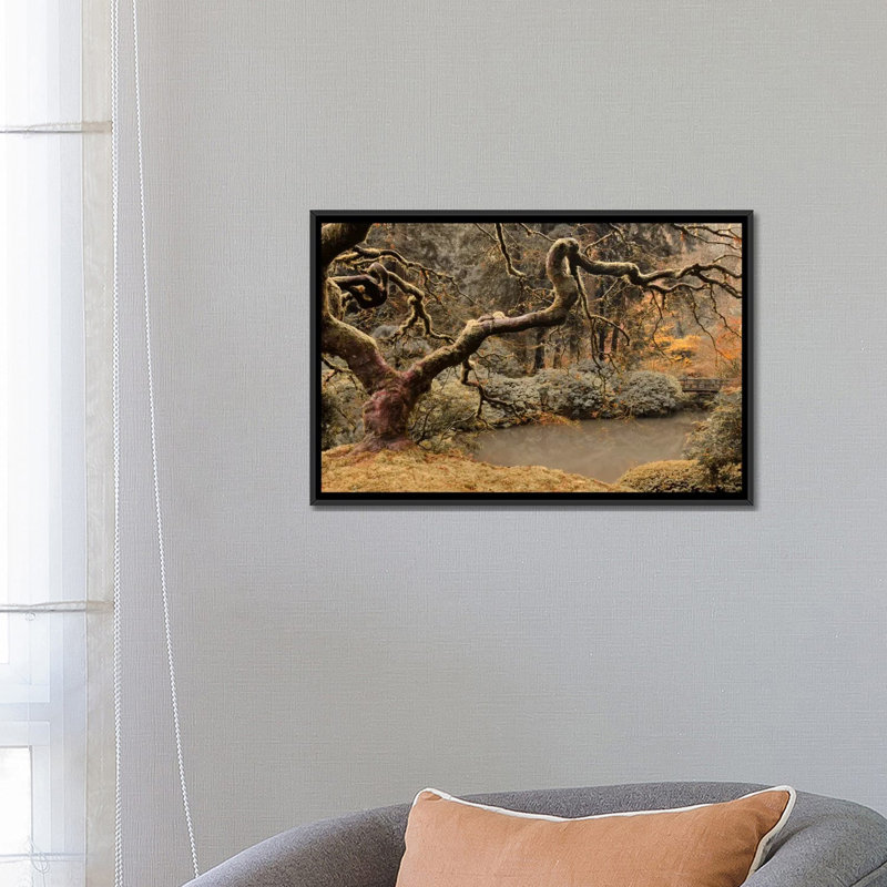 « transcendent érable », impression sur toile, Toile avec cadre noir, H 8 po x l 18 po x P 26 po, Pas de tapis