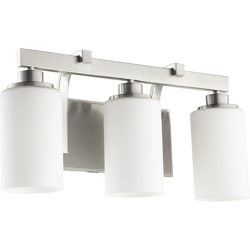 Éclairage pour salle de bain à intensité variable 3 lumières Radita, Nickel satiné