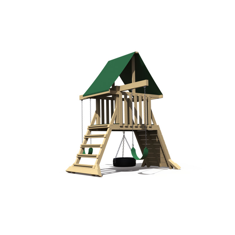 YardCraft Pine Swing Set with Swing(s), Unfinished