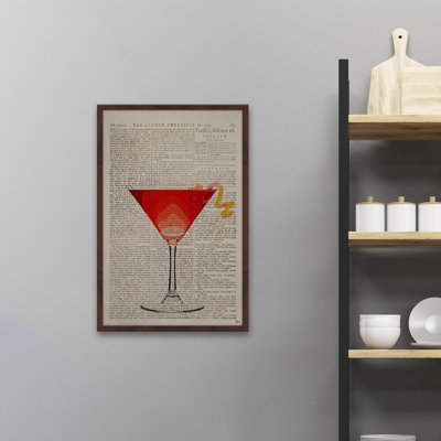 Watermelon Martini par Eyre Tarney - Reproduction d'art graphique sur papier encadré