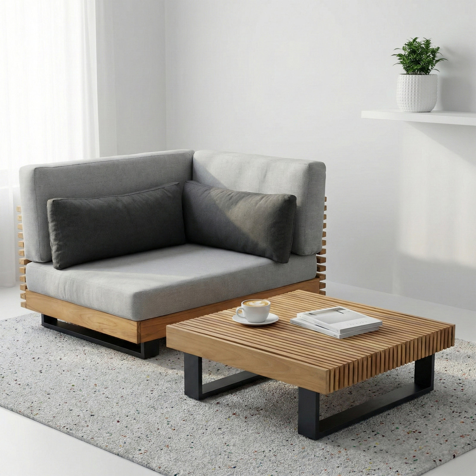 Perina 39" Teak Patio Table