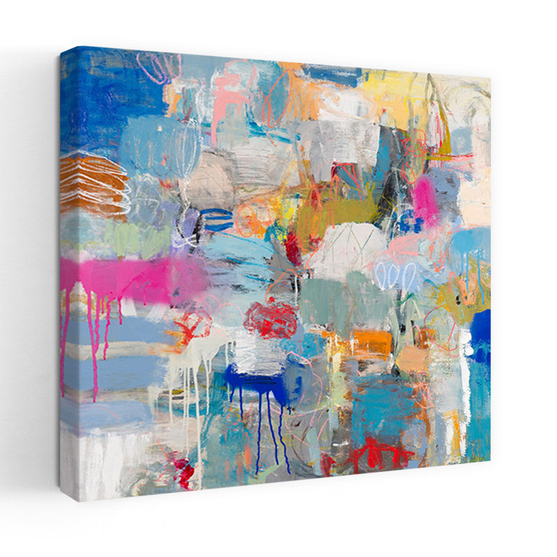 Laguna Beach, art contemporain de plage, 24" H x 24" W