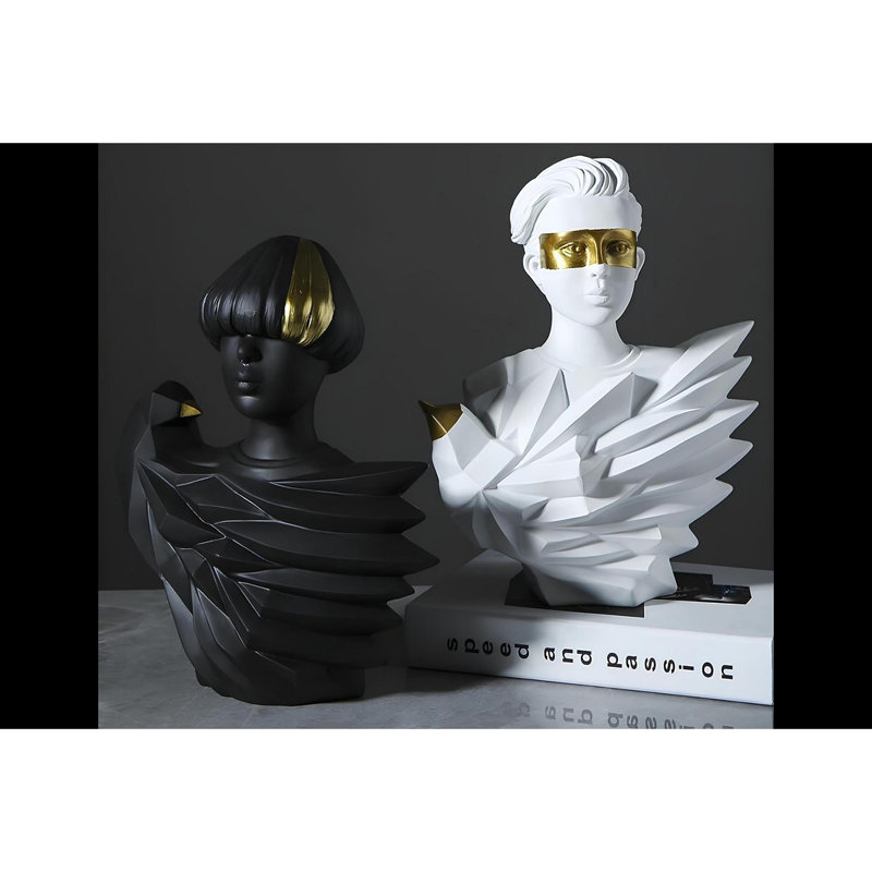 Decorative Object Set, Black/White