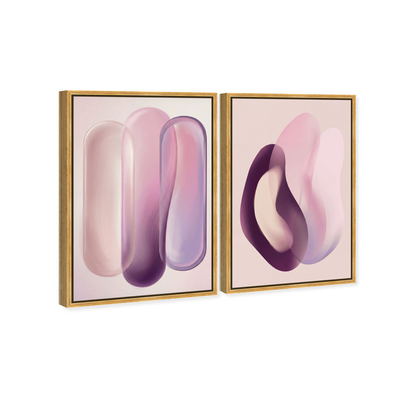 Berry Love Set Set by Oliver Gal, 32"H x 22"W, Gold Floater Frame