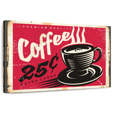 Vieille affiche murale café