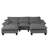U-Shape Cloud Couch Modular Sofa With Sailboat Design And Movable Ottomans
