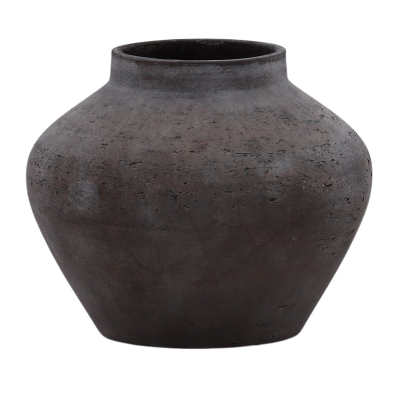 Vase Jocasta, H 7,5 po x l 9,3 po x P 9,3 po, Brun